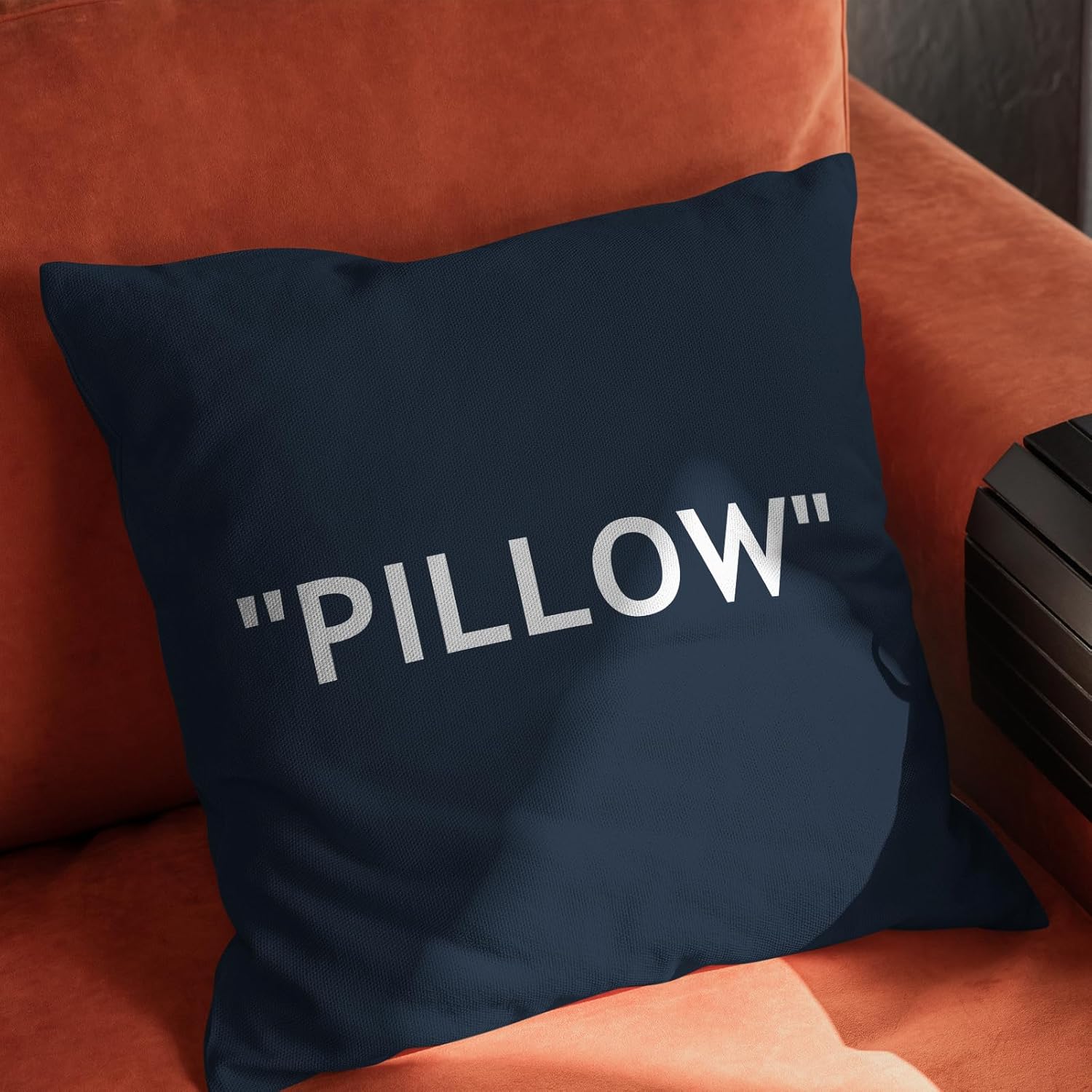 Hypebeast – Juego de 2 fundas de almohada decorativas inspiradas en azul marino con cita decorativa, decoración de cabeza de tenis, funda de cojín