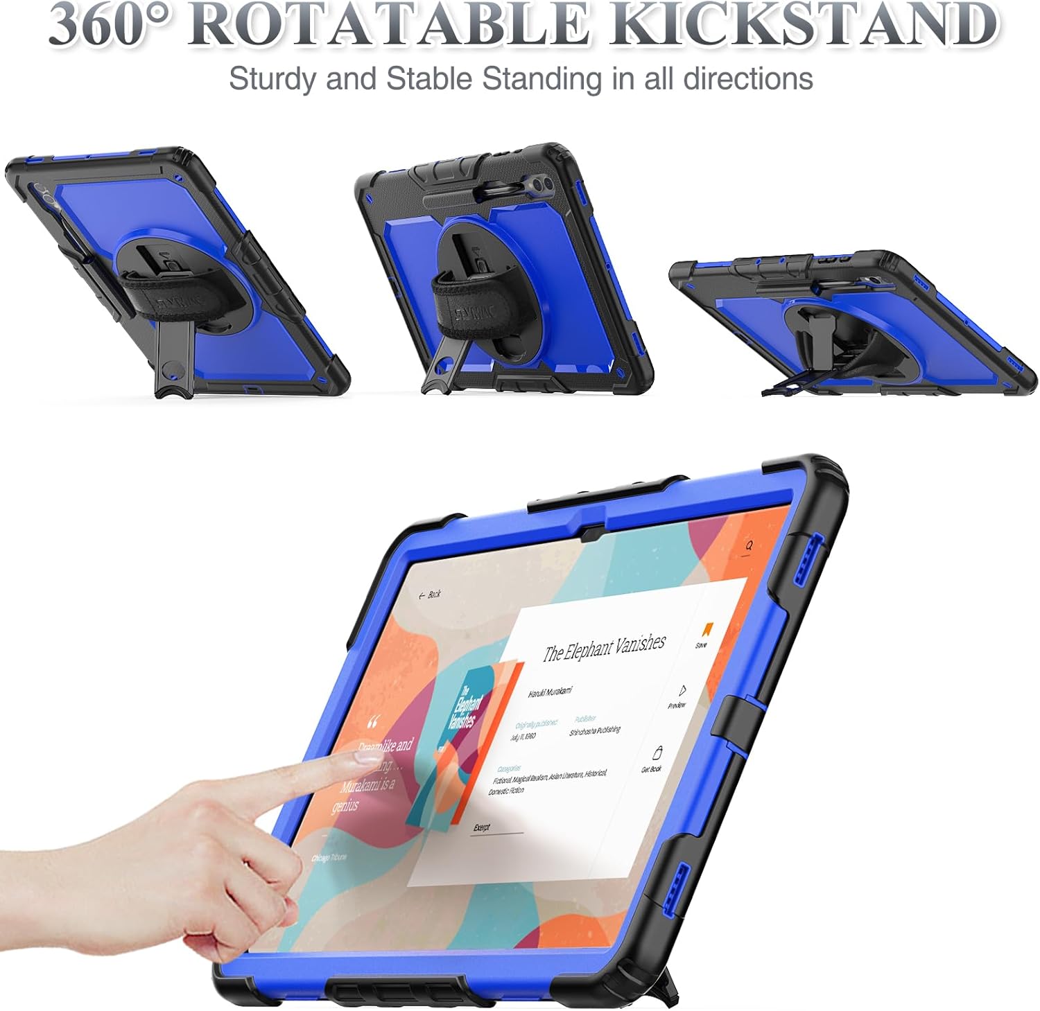 SEYMAC stock Funda para tablet Samsung Galaxy Tab S9 UltraS8 Ultra de 14.6 pulgadas con protector de pantalla y soporte para lápiz correa de mano