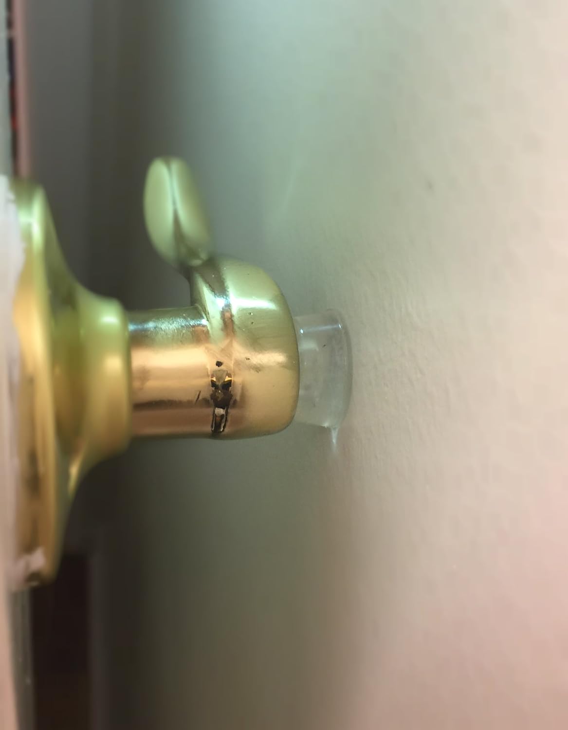Parachoques autoadhesivos transparentes para pomos de puerta (paquete de 12)  Tapón de manija de puerta pequeña  Protectores de pared para puerta de