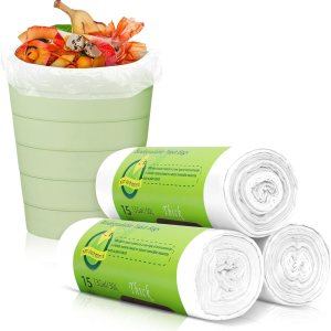 Toplive Bolsa de basura de 13 galones, 45 unidades, bolsas de basura degradables de 2 mil de grosor, sin perfume, bolsas de basura para el hogar, al Toplive Bolsa de basura de 13 galones, 45 unidades, bolsas de basura degradables de 2 mil de grosor, sin perfume, bolsas de basura para el hogar, al