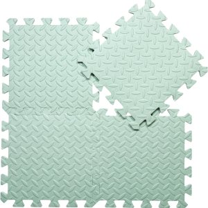Coolcandy Tapete de juego de espuma EVA, 16 azulejos coloridos para bebé, tapete de juego cuadrado para niños con color sólido, azulejos de espuma Coolcandy Tapete de juego de espuma EVA, 16 azulejos coloridos para bebé, tapete de juego cuadrado para niños con color sólido, azulejos de espuma