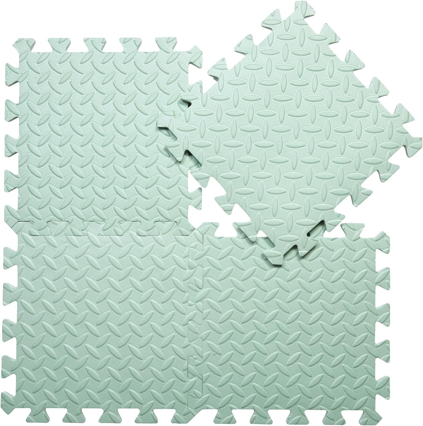 Coolcandy Tapete de juego de espuma EVA, 16 azulejos coloridos para bebé, tapete de juego cuadrado para niños con color sólido, azulejos de espuma