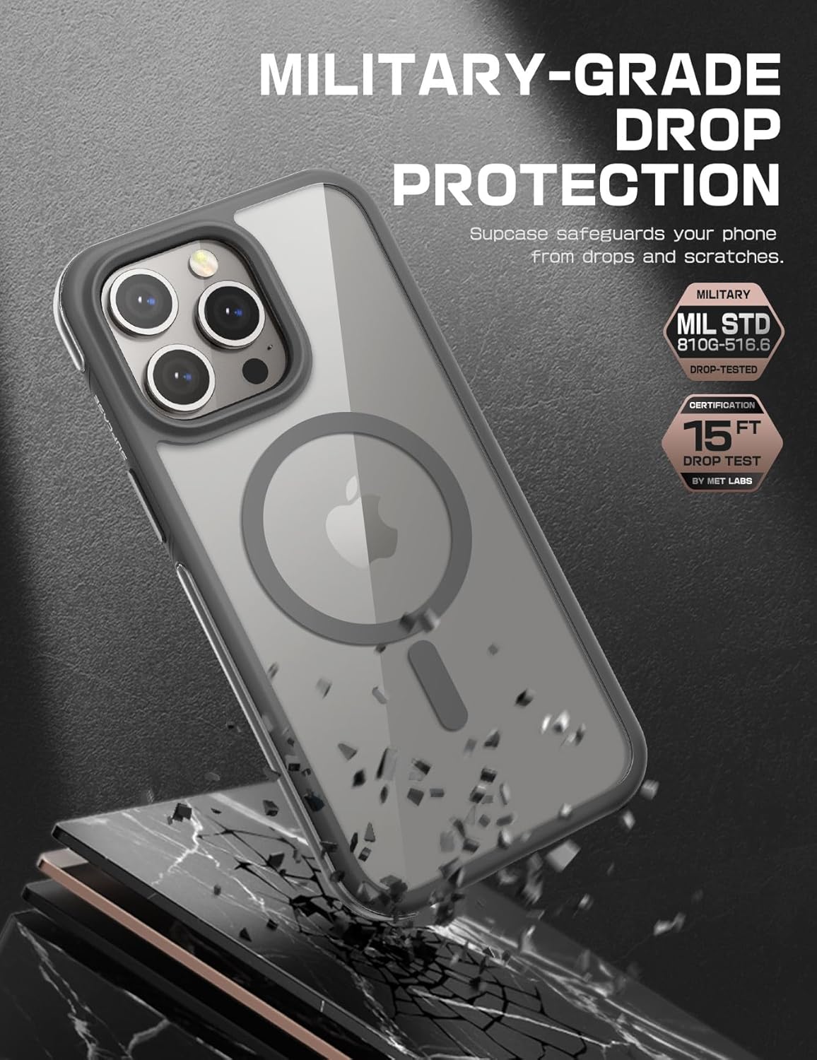 SUPCASE UB Air Mag – Funda para iPhone 15 Pro Max de 6.7 pulgadas con bolsa de aire, compatible con MagSafe protección contra caídas a prueba de