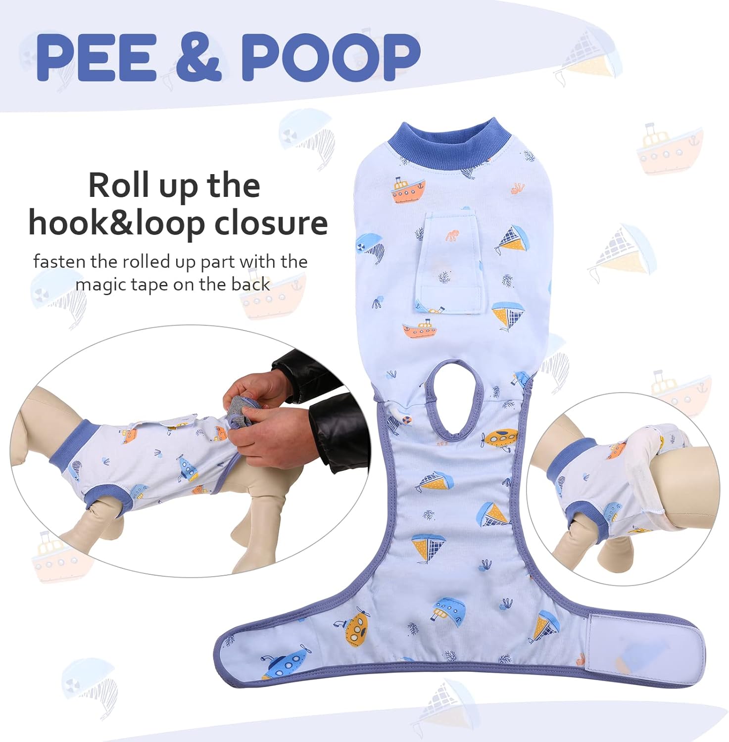 FUAMEY Traje de recuperación para perros después de la cirugía, suave y transpirable para perro, traje quirúrgico alternativo con cuello electrónico