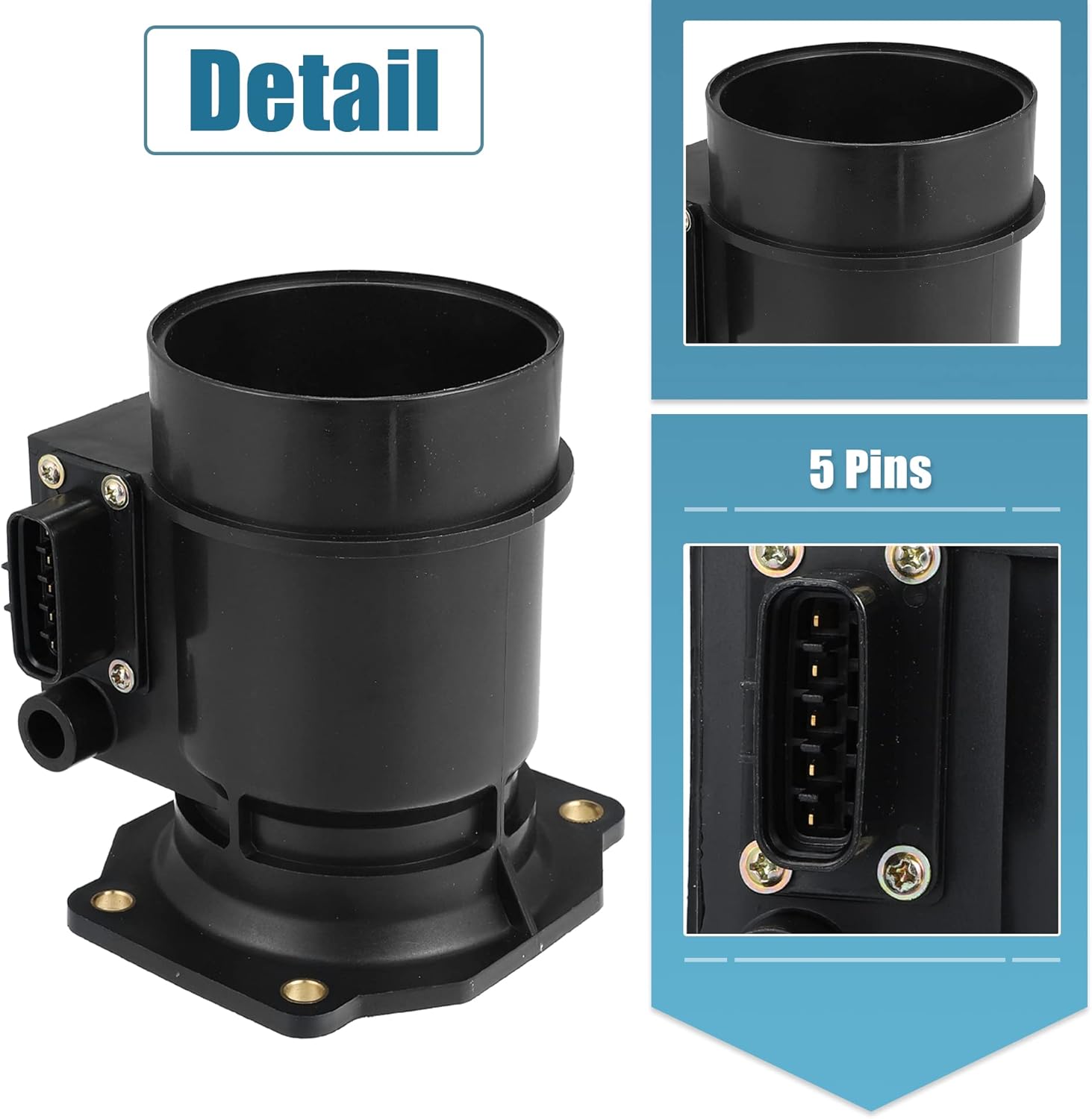 X AUTOHAUX Sensor de flujo de aire de masa de coche Reemplazo 22680-AA160 para Subaru Forester Base L S 2.5L H4-Gas 1998