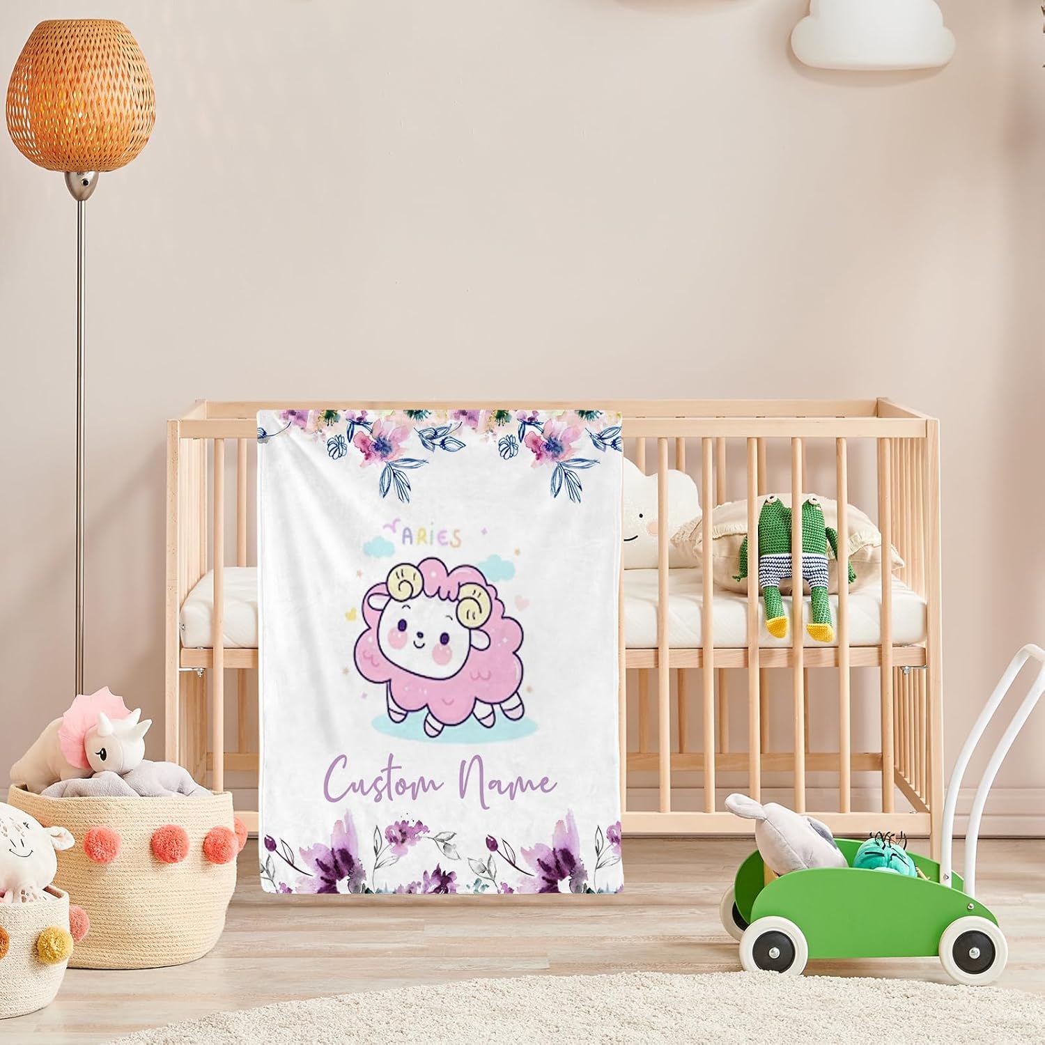 Mantas de bebé personalizadas con nombre, manta personalizada con nombre del zodiaco de felpa y acogedora manta personalizada de constelación con