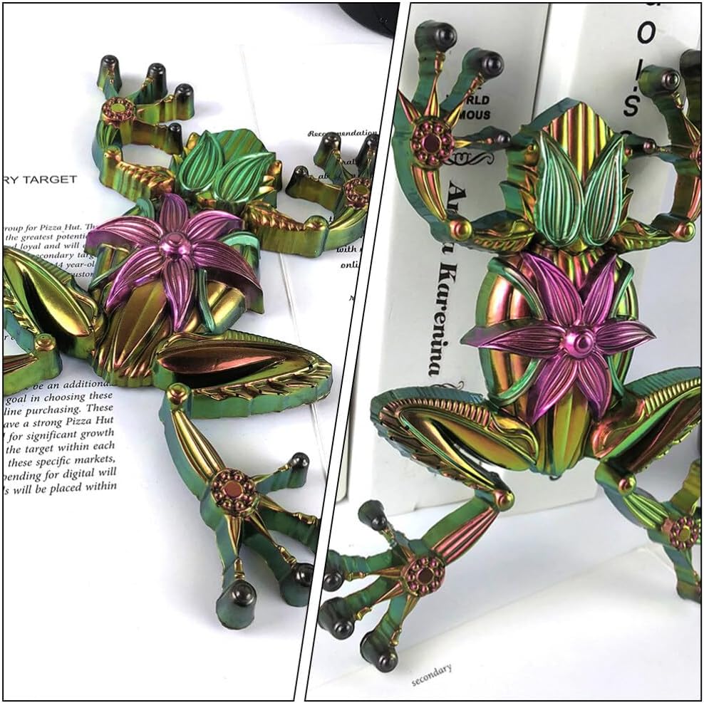 VILLCASE Molde de resina de rana, molde de silicona para arte de pared de animales, molde de silicona con colgante de rana 3D, molde de fundición
