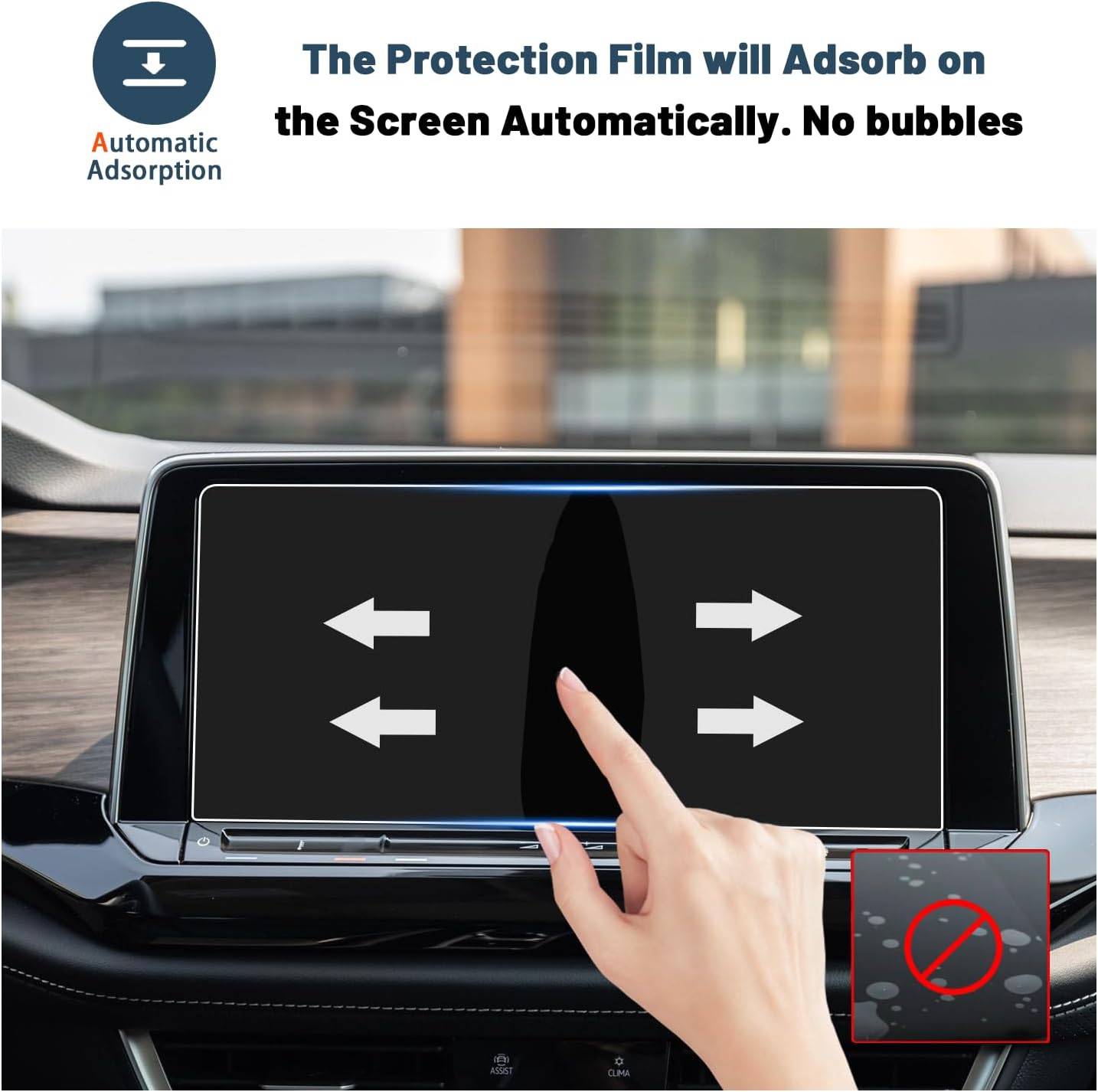 Ruiya Protector de pantalla para VW Atlas 2024 de 12 pulgadas, GPS de infoentretenimiento para VW Atlas 2024, accesorios 9HD, dureza de vidrio