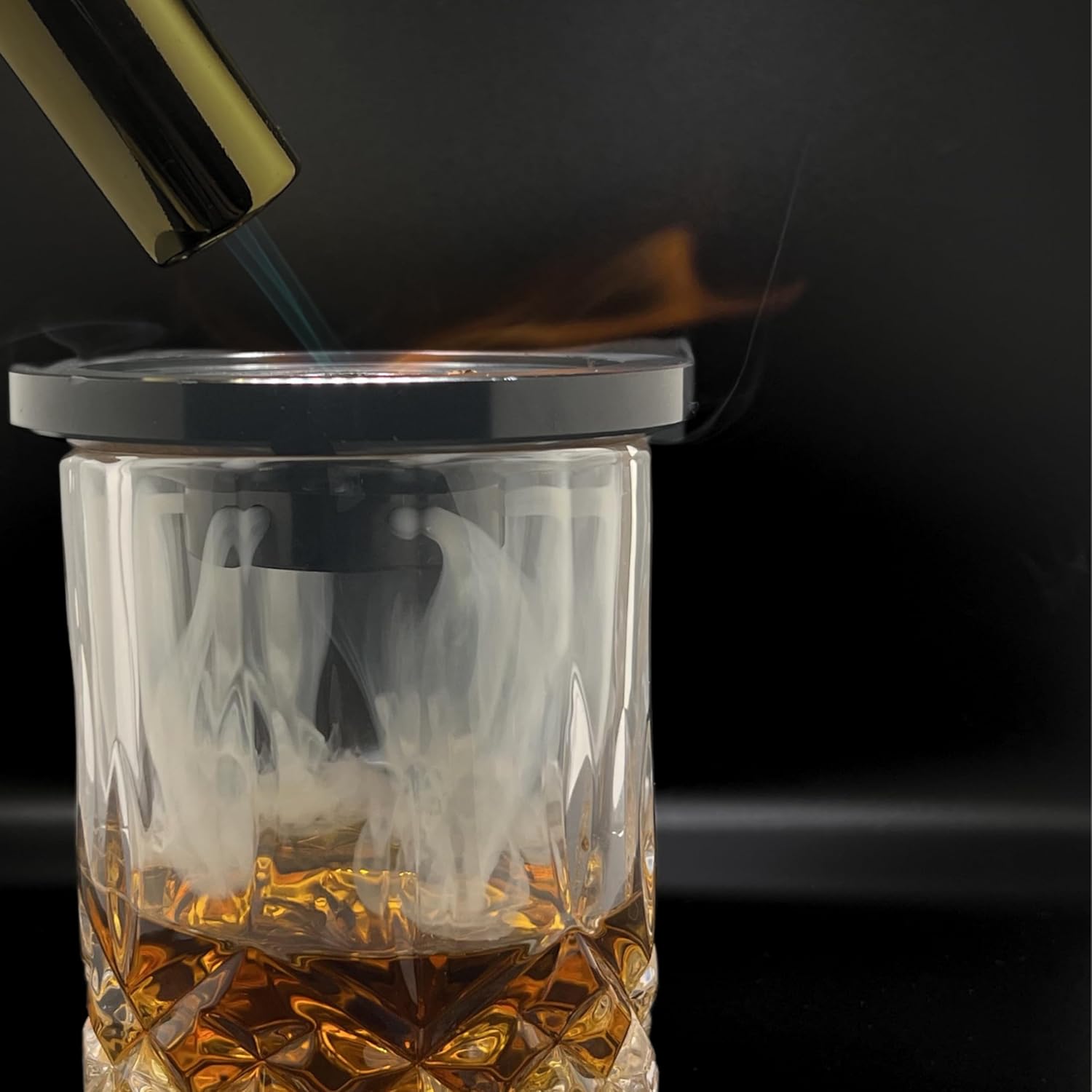 Metal Cóctel Fumador Hogar Bar Accesorios Bebida Fumador Esfera Cubo de Hielo Cóctel Ahumador Astillas de Madera Caja de Regalo Accesorios de Barman
