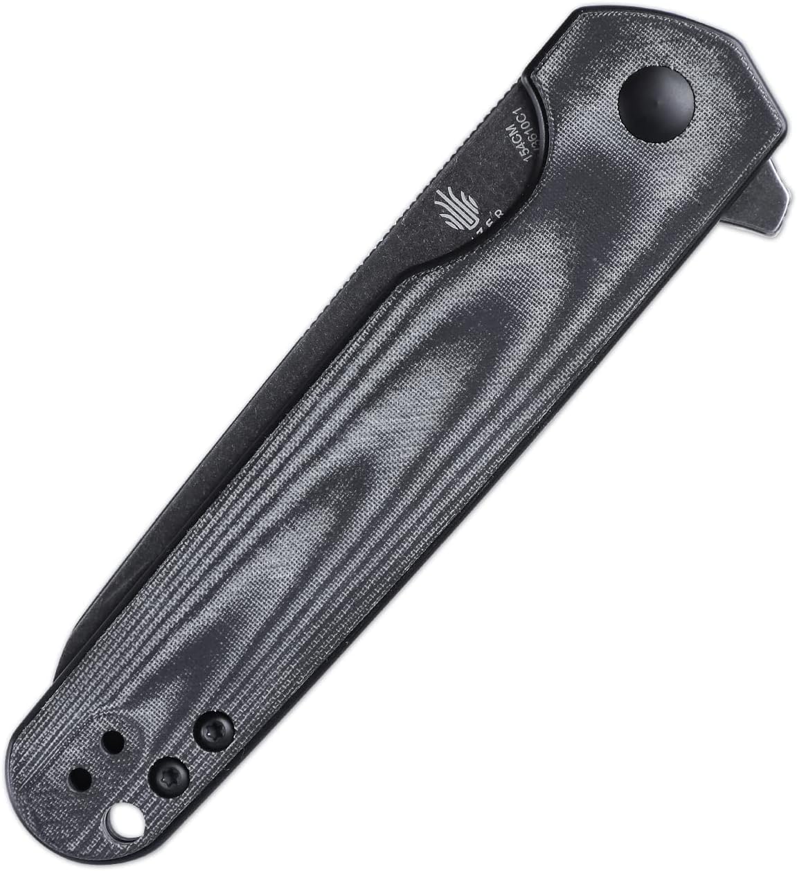 Kizer LP EDC Cuchillo Negro Micarta Mango 154CM Cuchillo de Bolsillo de Acero, Cuchillos Plegables Flipper V3610C1