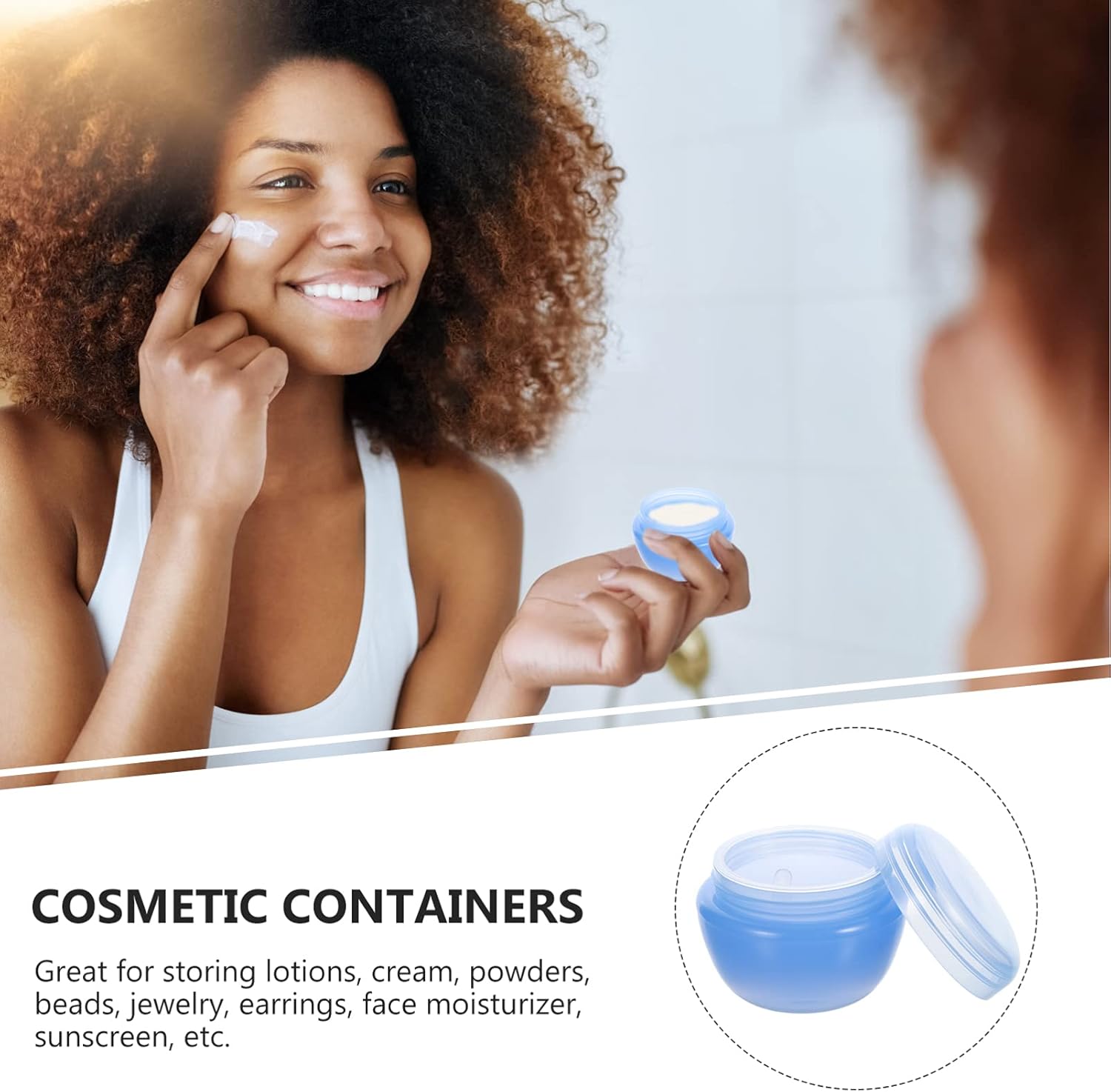 Caja de plástico para crema y leche, tarro de cosméticos de plástico, envases de crema cosmética, tarros de plástico con encantos de plástico, tarro