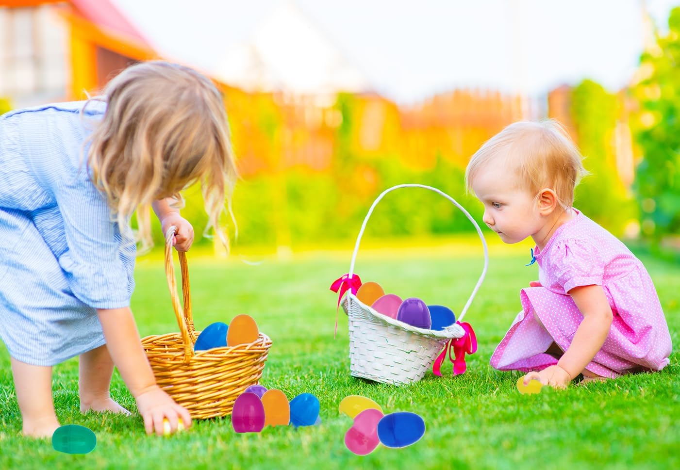 The Dreidel Company – Huevos de Pascua de plástico rellenables a granel, colores surtido perfectos para caza de huevos de Pascua, huevos de