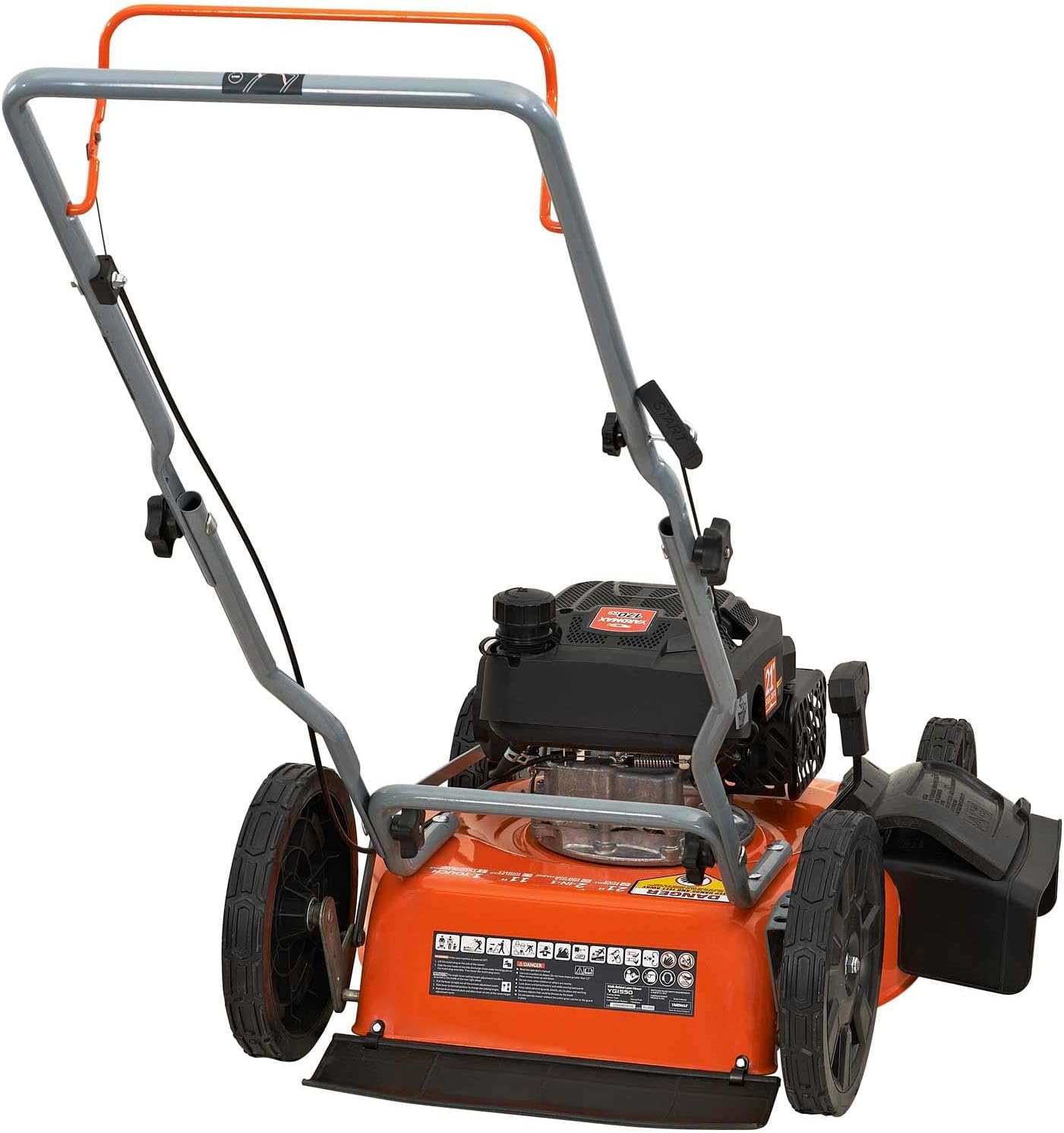 YARDMAX Cortacésped de 21 pulgadas 170cc 2 en 1 a gas con ruedas traseras altas y aceite de motor Briggs & Stratton 100005 SAE 30W – 18 onzas