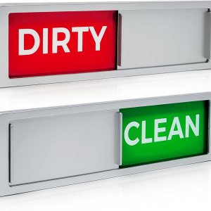 Stackd – Imán para lavavajillas con texto en inglés “Clean Dirty”, fácil de leer y deslizar, indicador de imán fuerte sin arañazos con adhesivos Stackd – Imán para lavavajillas con texto en inglés “Clean Dirty”, fácil de leer y deslizar, indicador de imán fuerte sin arañazos con adhesivos