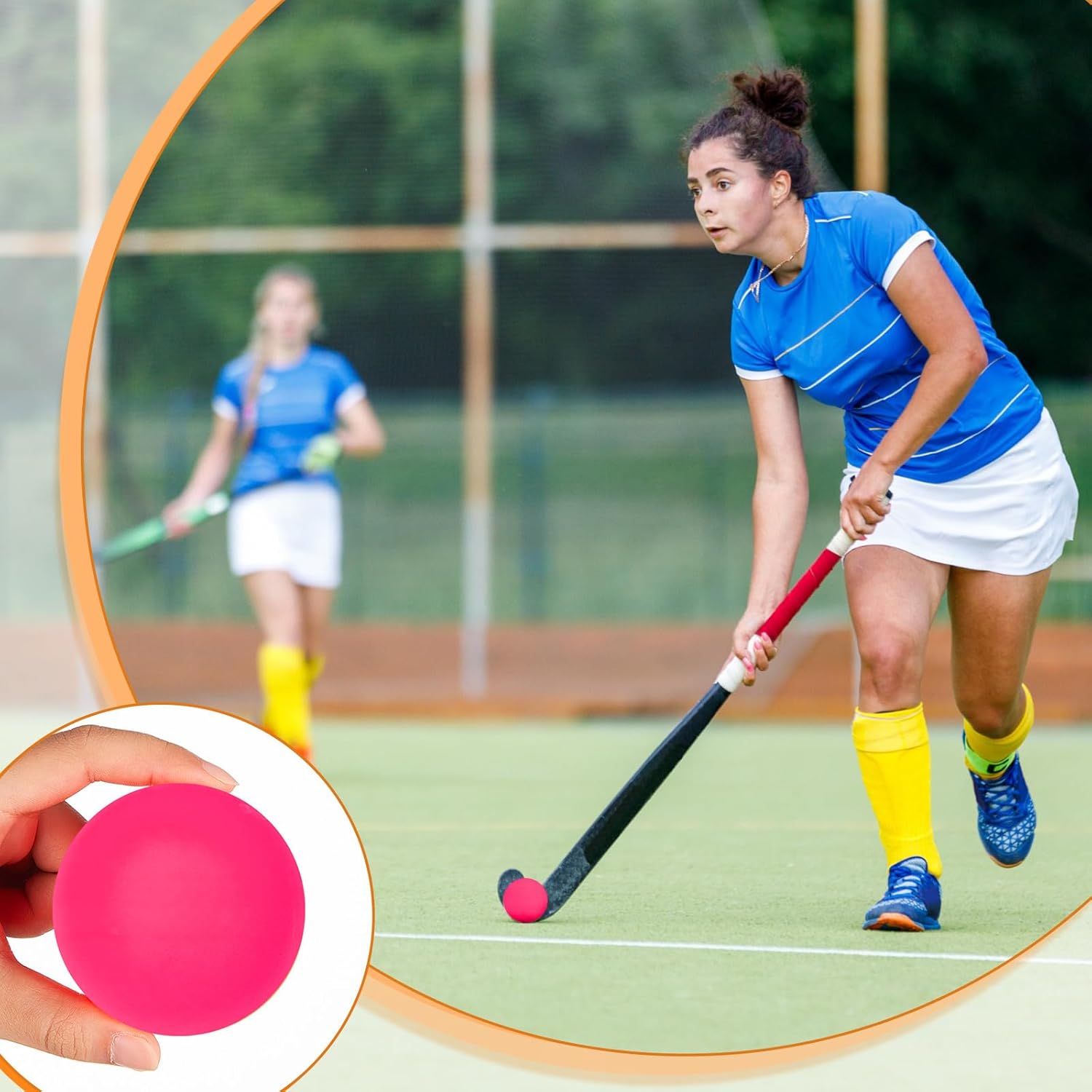Liliful Bolas de hockey callejero a granel, juego de hockey sobre césped, bolas de rodillo, bolas de hockey de PVC de calidad, diseño de rebote
