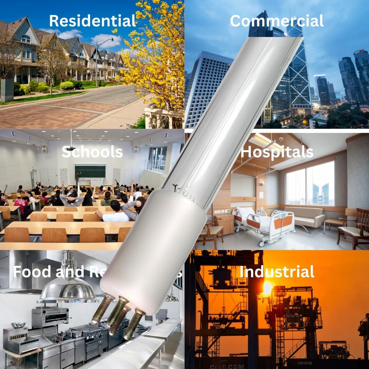 LSE Lighting Lámpara UV para ATS GDS-12  Lámpara ultravioleta de eficiencia energética  Reemplazo equivalente a ATS para modelo ATS de 12 GPM