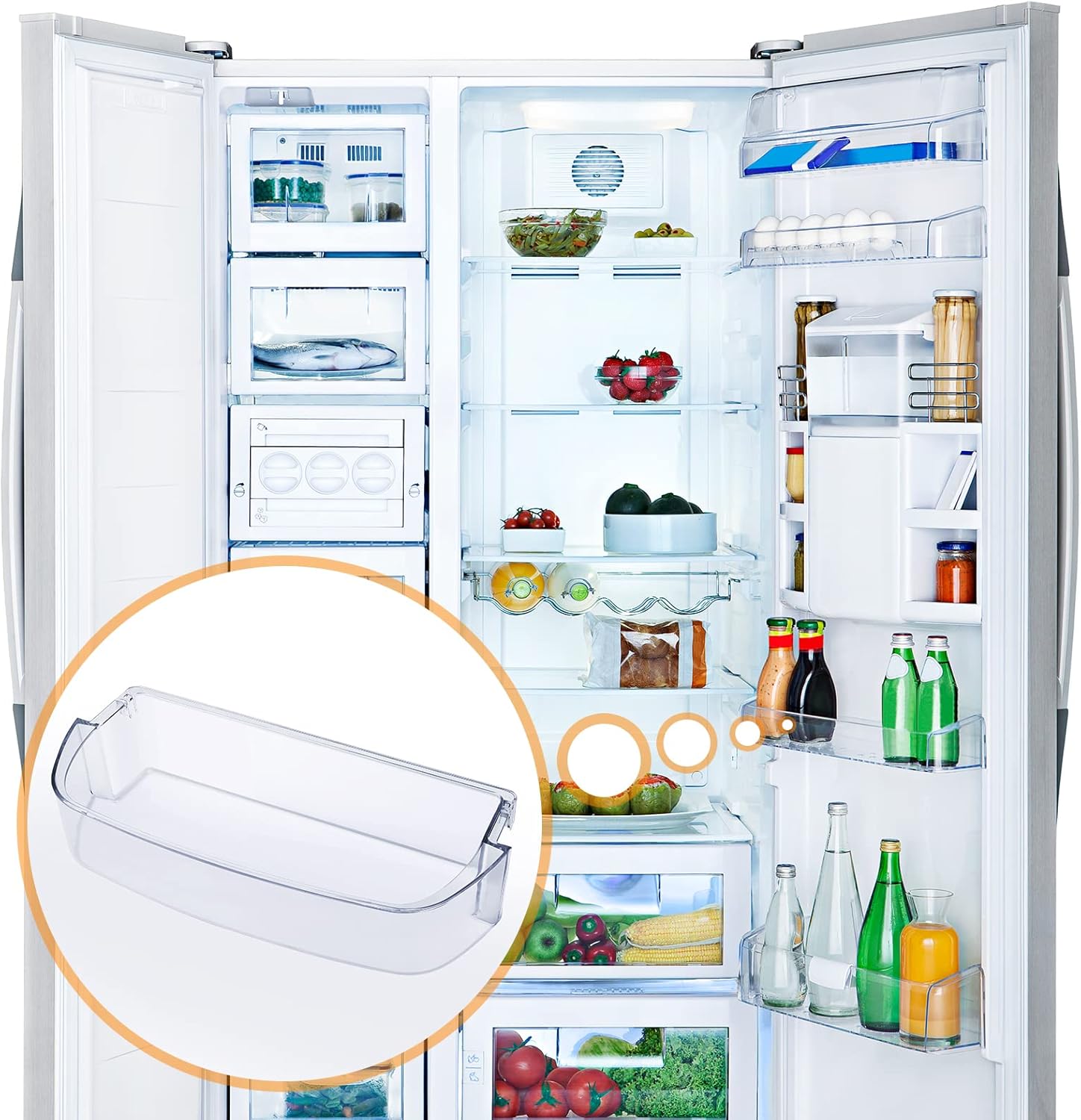 Estante para puerta de refrigerador WPW10710203 compatible con Whirlpool W10710203 W10463668 W10451871 (paquete de 2)