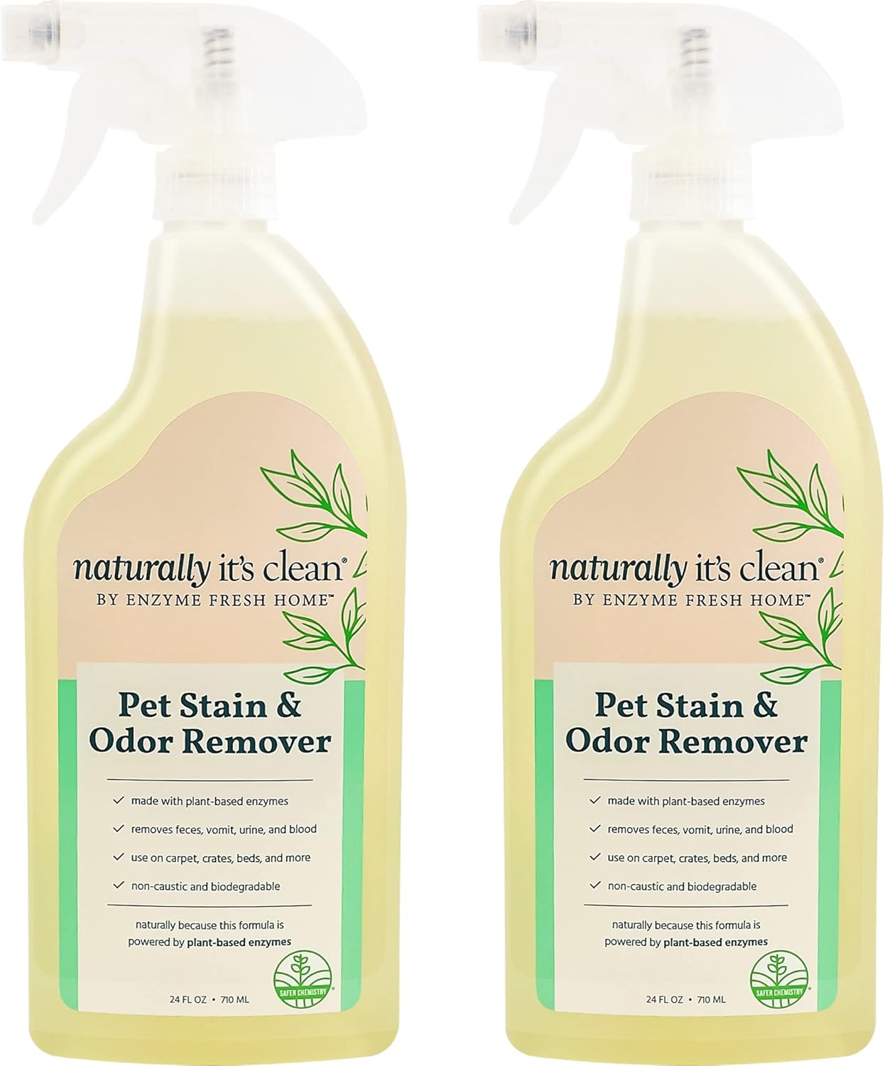 naturally it’s clean Removedor de manchas y olores para mascotas, elimina sangre, heces, orina, vómito, manchas de hierba, barro y otros materiales