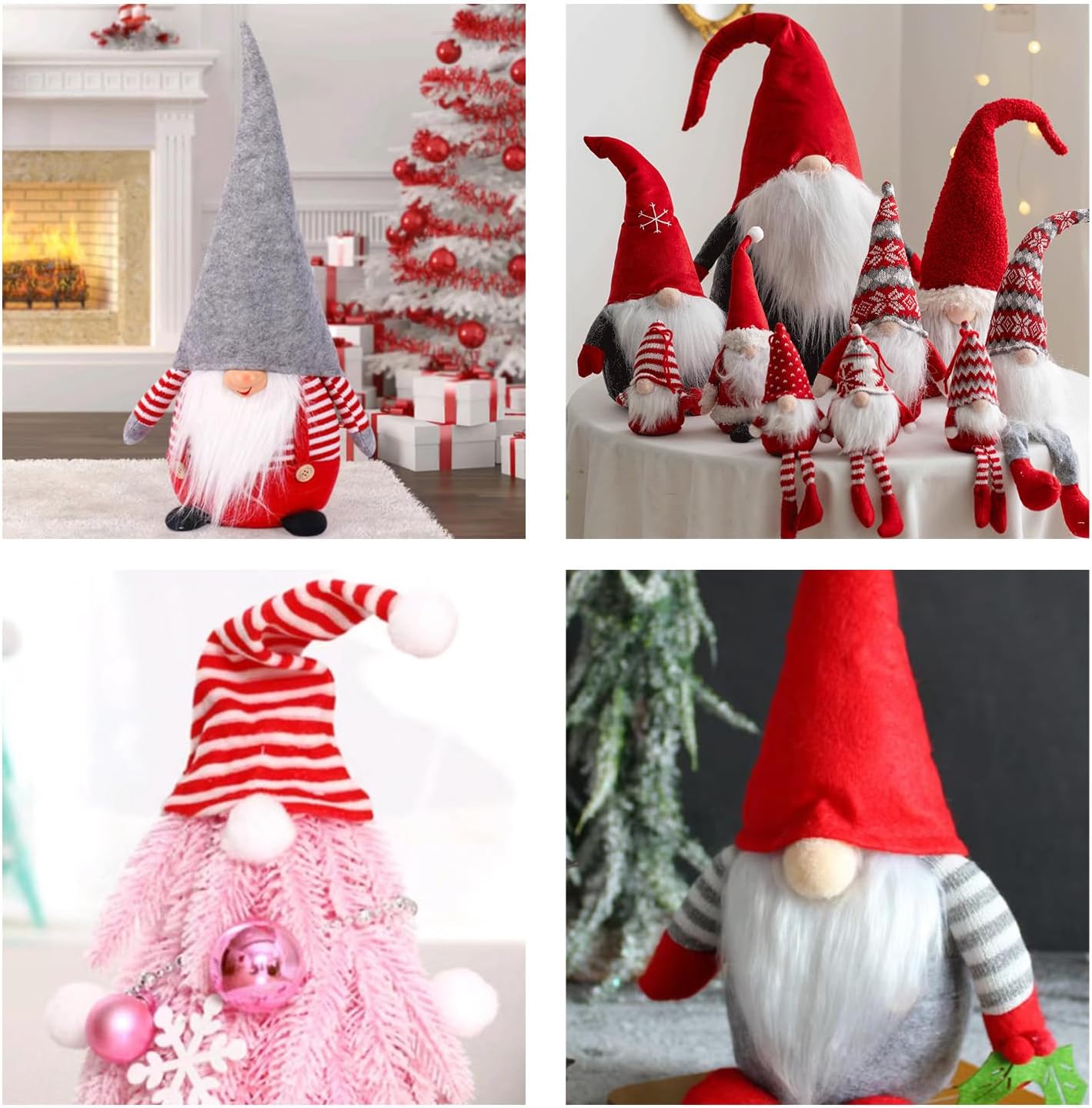 FFchuanhe Kit de decoración de felpa de gnomos para Navidad, Halloween, costura y manualidades (copos de nieve, 3 colores)
