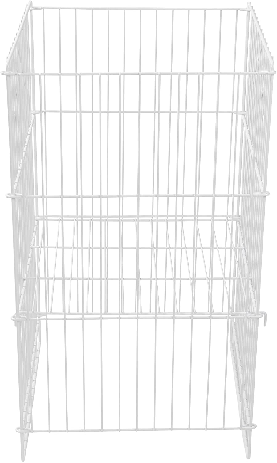 Cubo de basura de alambre blanco – 18″ X 18″ X 30″