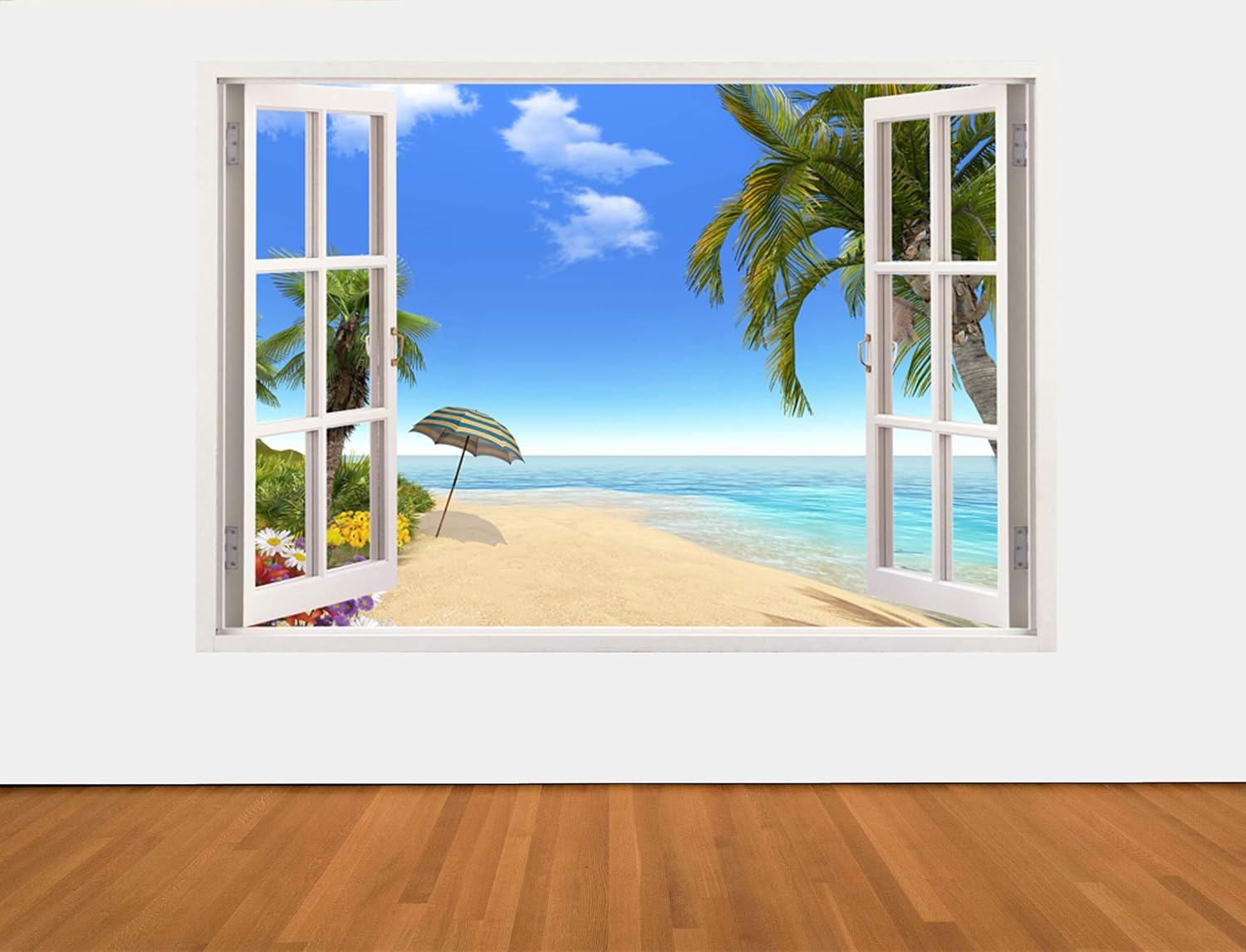 Mi Alma Calcomanías de pared de vinilo extraíbles 3D, diseño de marco de ventana, amplia variedad de vistas realistas, fáciles de aplicar, despegar