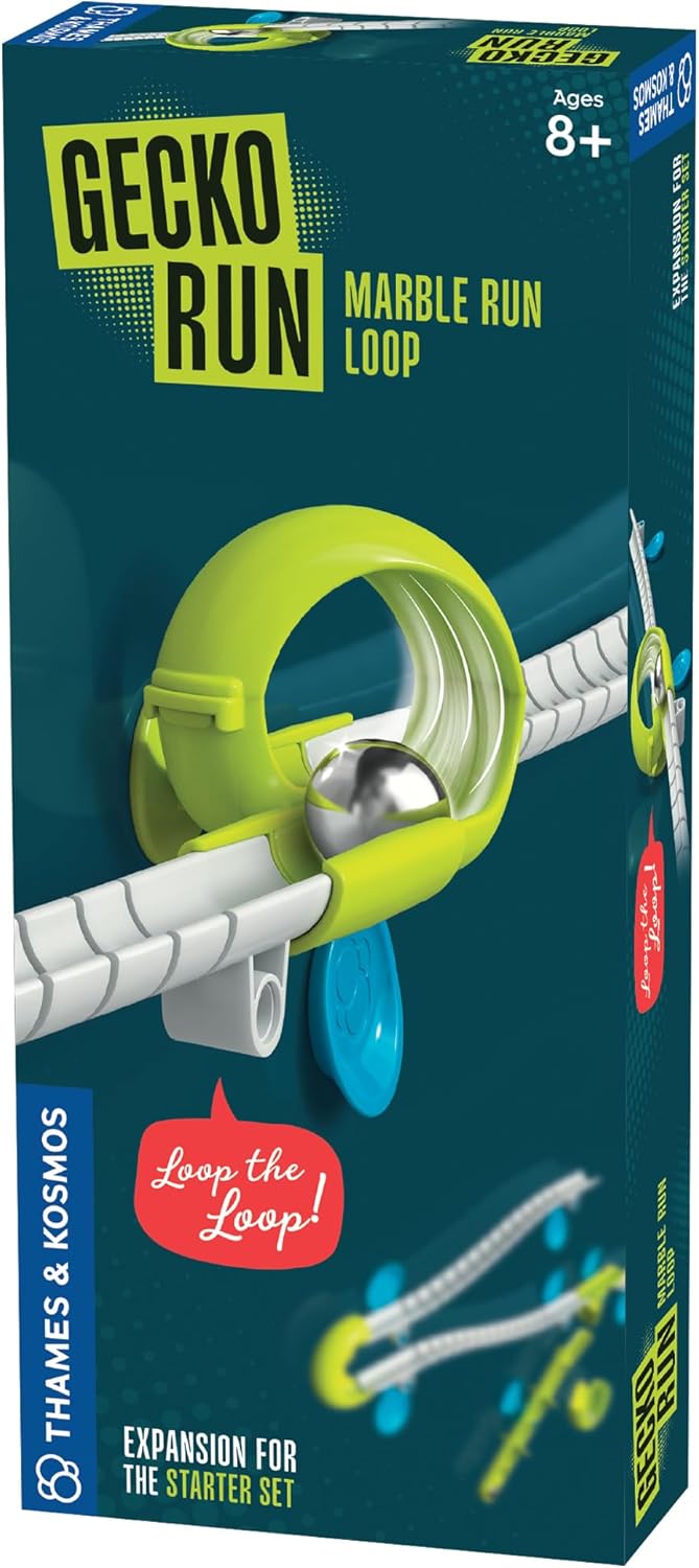 Paquete de expansión Gecko Run Marble Run Loop de Thames & Kosmos  Truco extra para juego de iniciación vertical de canicas configuración rápida y