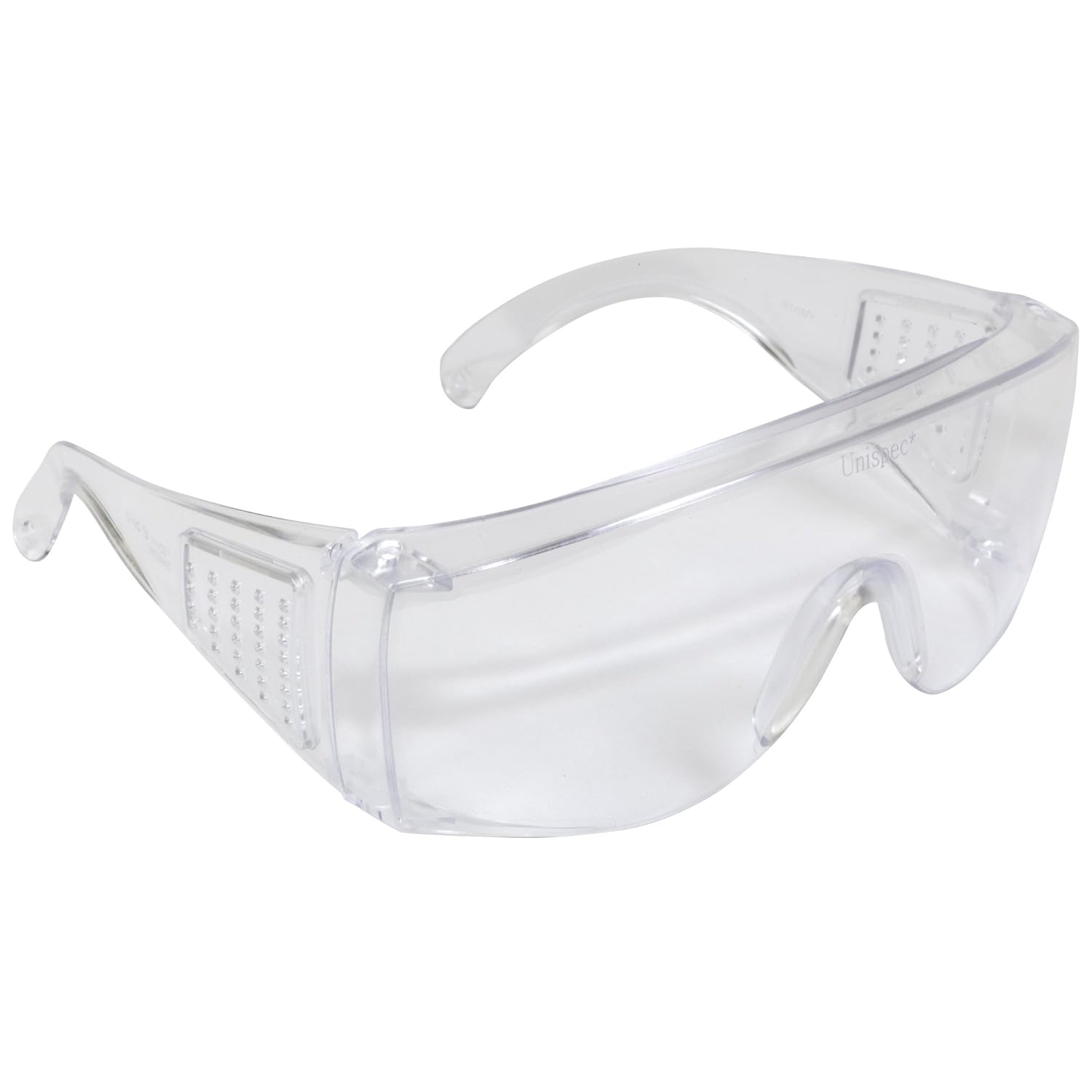 KLEENGUARD Unispec II – Gafas de seguridad (25646), gafas económicas, protección UV, lentes transparentes, patillas transparentes sin metal, 50