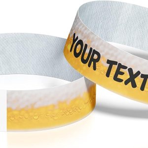 Pulseras personalizadas para eventos pulseras de identificación y seguridad de papel Tyvek (1000, cerveza) Pulseras personalizadas para eventos pulseras de identificación y seguridad de papel Tyvek (1000, cerveza)