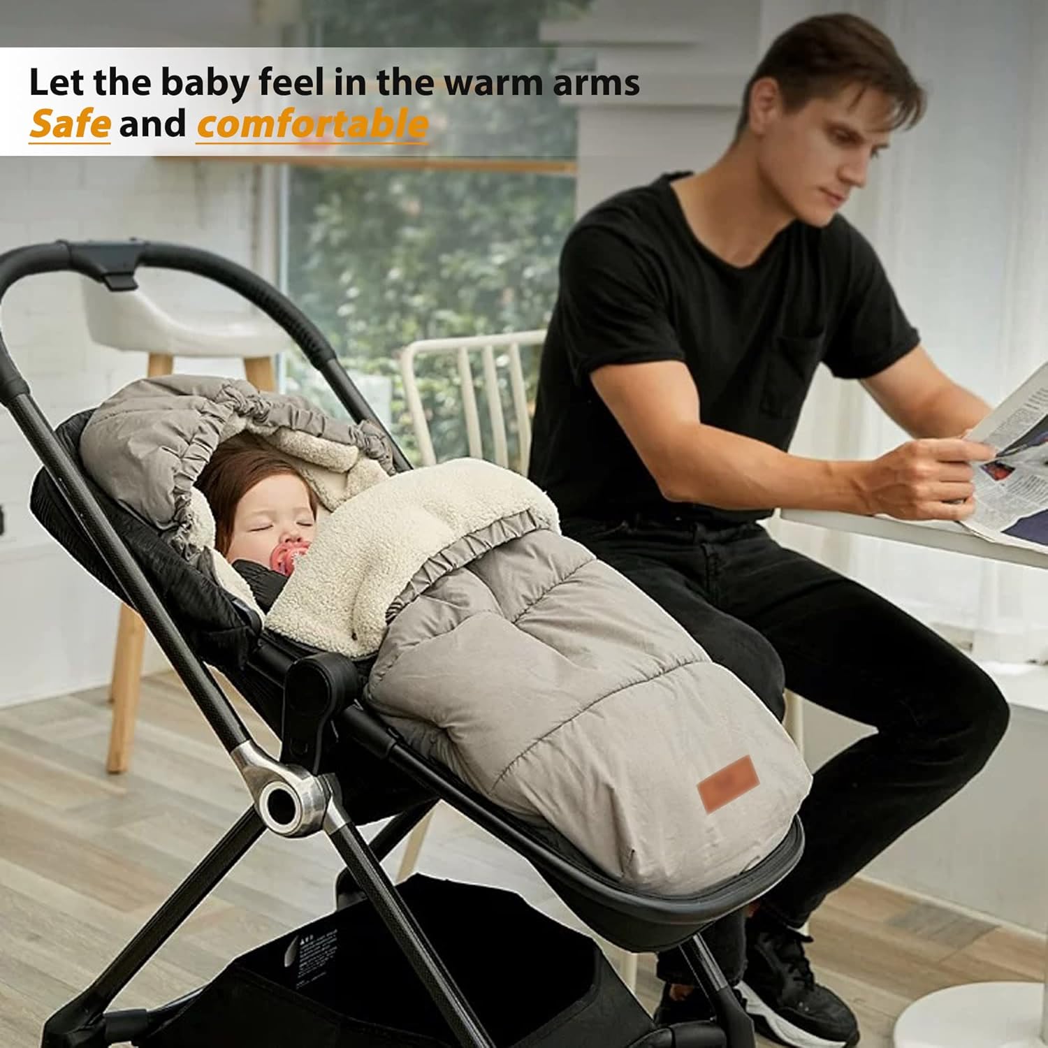 LAT – Saco de dormir para bebé, universal, impermeable, para clima frío, saco de dormir para bebés, saco de dormir para recién nacido, grueso y