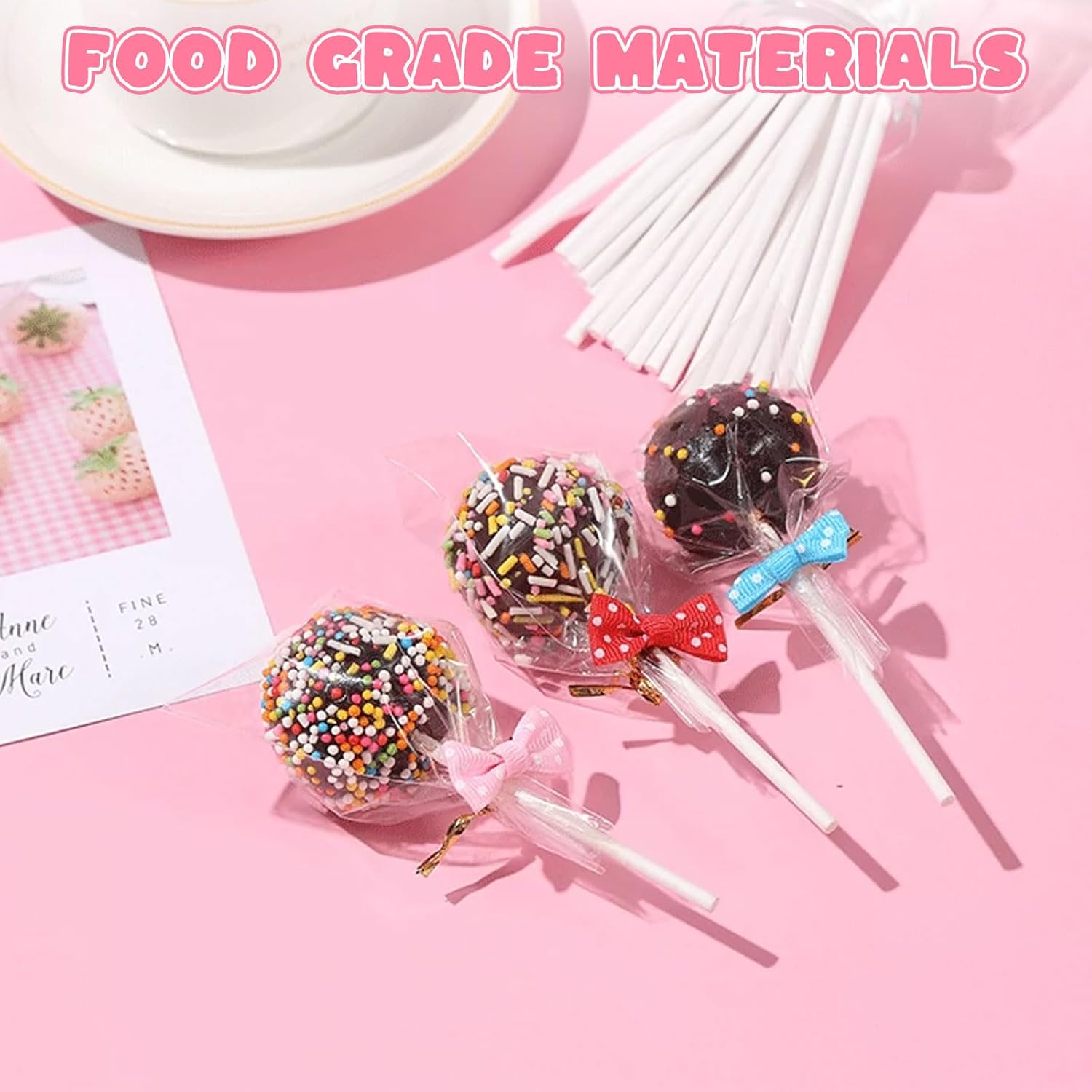 1000 palitos para tartas, palitos de papel blanco de 4 pulgadas, palitos de caramelo para derretir caramelos, chocolate, postres, paletas de pastel,