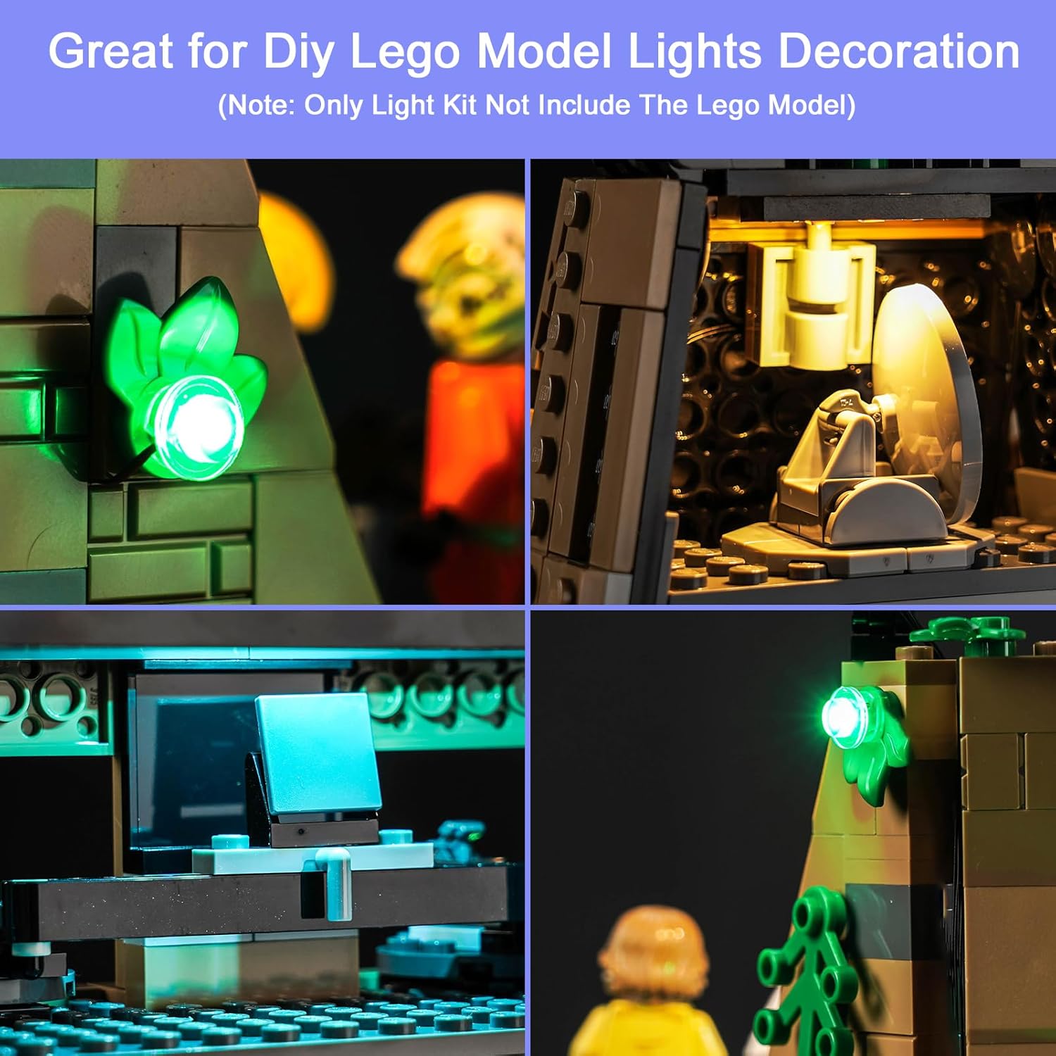 Kit de luz LED mejorado para Lego Star Wars A New Hope Yavin 4 Rebel Base Building Set, compatible con Lego 75365 (modelo no incluido)
