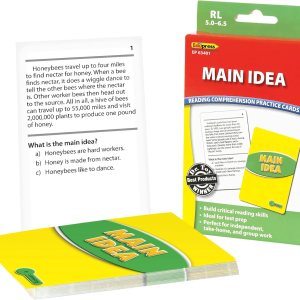 Edupress Tarjetas de práctica de comprensión de lectura, idea principal, nivel verde (EP63401) mediano Edupress Tarjetas de práctica de comprensión de lectura, idea principal, nivel verde (EP63401) mediano