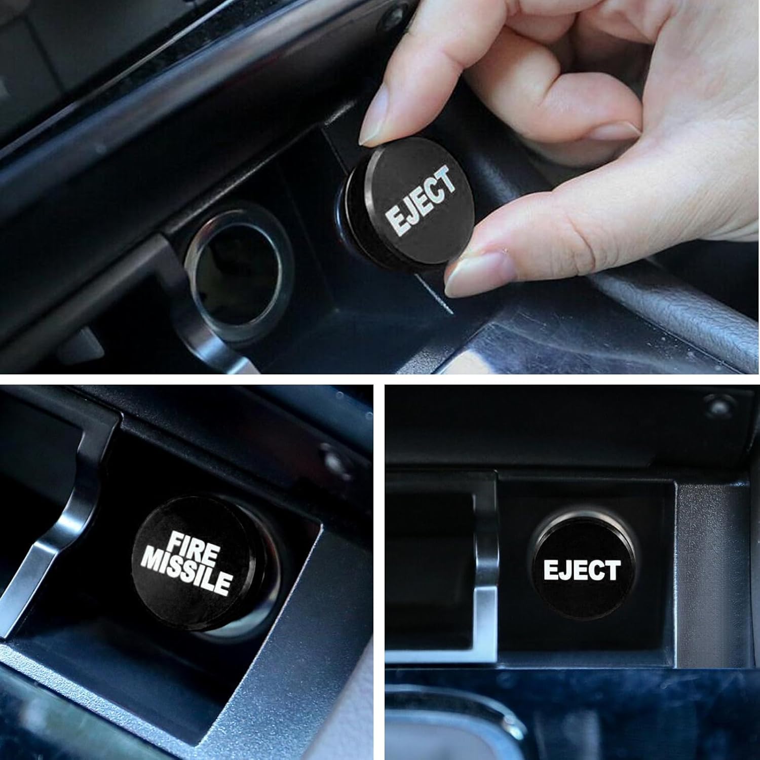 2 fundas de botón de metal para encendedor de cigarrillos de automóvil, reemplazo de cubierta decorativa para encendedor de cigarrillos, enchufe