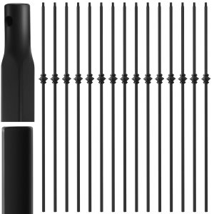 Therwen Balaustres de hierro forjado de 12 x 44 pulgadas de alto, balaustres huecos de un solo nudillo, barandilla, barandilla, husillos de Therwen Balaustres de hierro forjado de 12 x 44 pulgadas de alto, balaustres huecos de un solo nudillo, barandilla, barandilla, husillos de