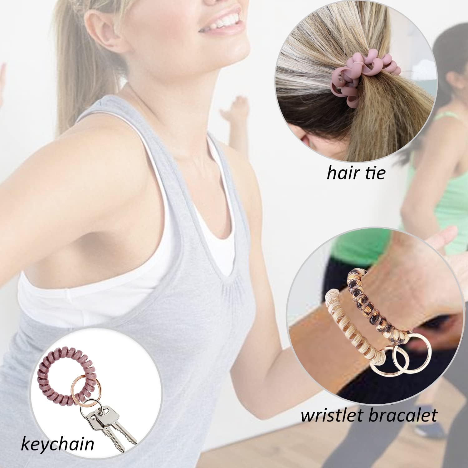 BIHRTC Llavero de pulsera estirable