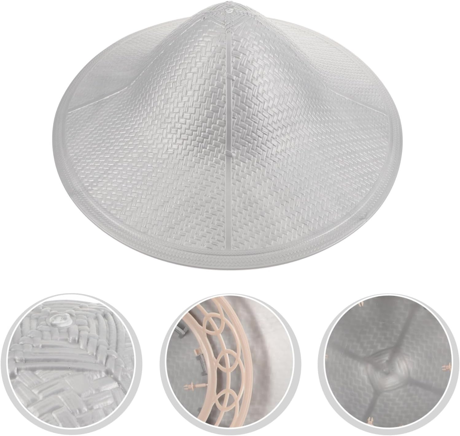 SEWACC Sombrero de bambú ninja retro tradicional sombrero de cono chino estilo jpanese sombrero de sol hecho a mano sombrero de paja asiática