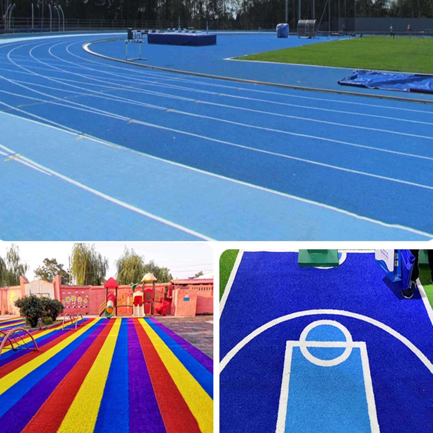 YJEUZCD Alfombra de césped artificial sintético, alfombra de césped antidesprendimiento para exteriores, patio trasero, alfombra decorativa de