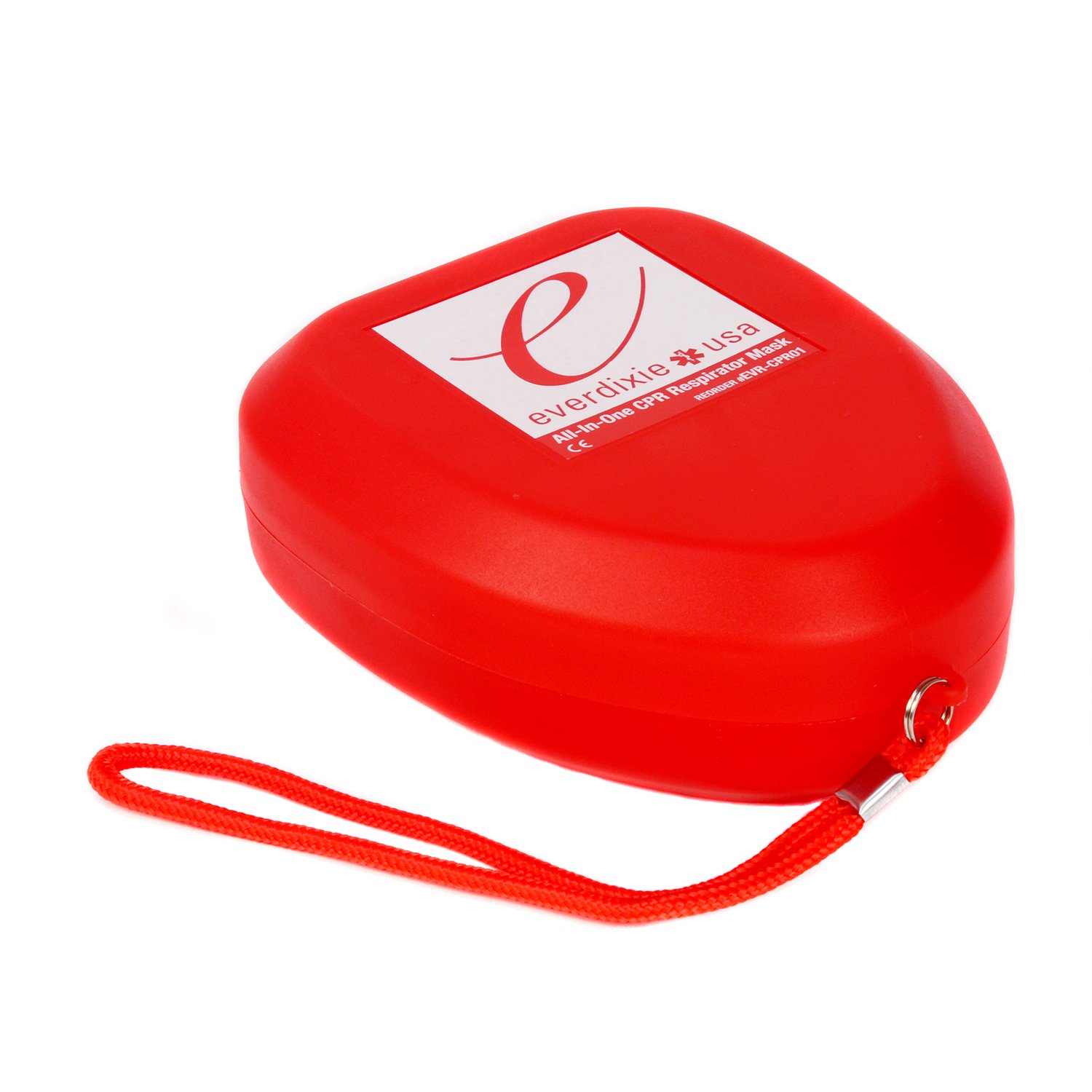 Ever Ready First Aid Máscara de rescate de RCP, resucitador de bolsillo para adultosniños, estuche rígido con correa para la muñeca, guantes y