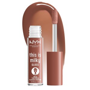 NYX PROFESSIONAL MAKEUP This Is Milky Gloss, brillo de labios con hidratación de 12 horas, vegano, leche de coco (chocolate oscuro) NYX PROFESSIONAL MAKEUP This Is Milky Gloss, brillo de labios con hidratación de 12 horas, vegano, leche de coco (chocolate oscuro)