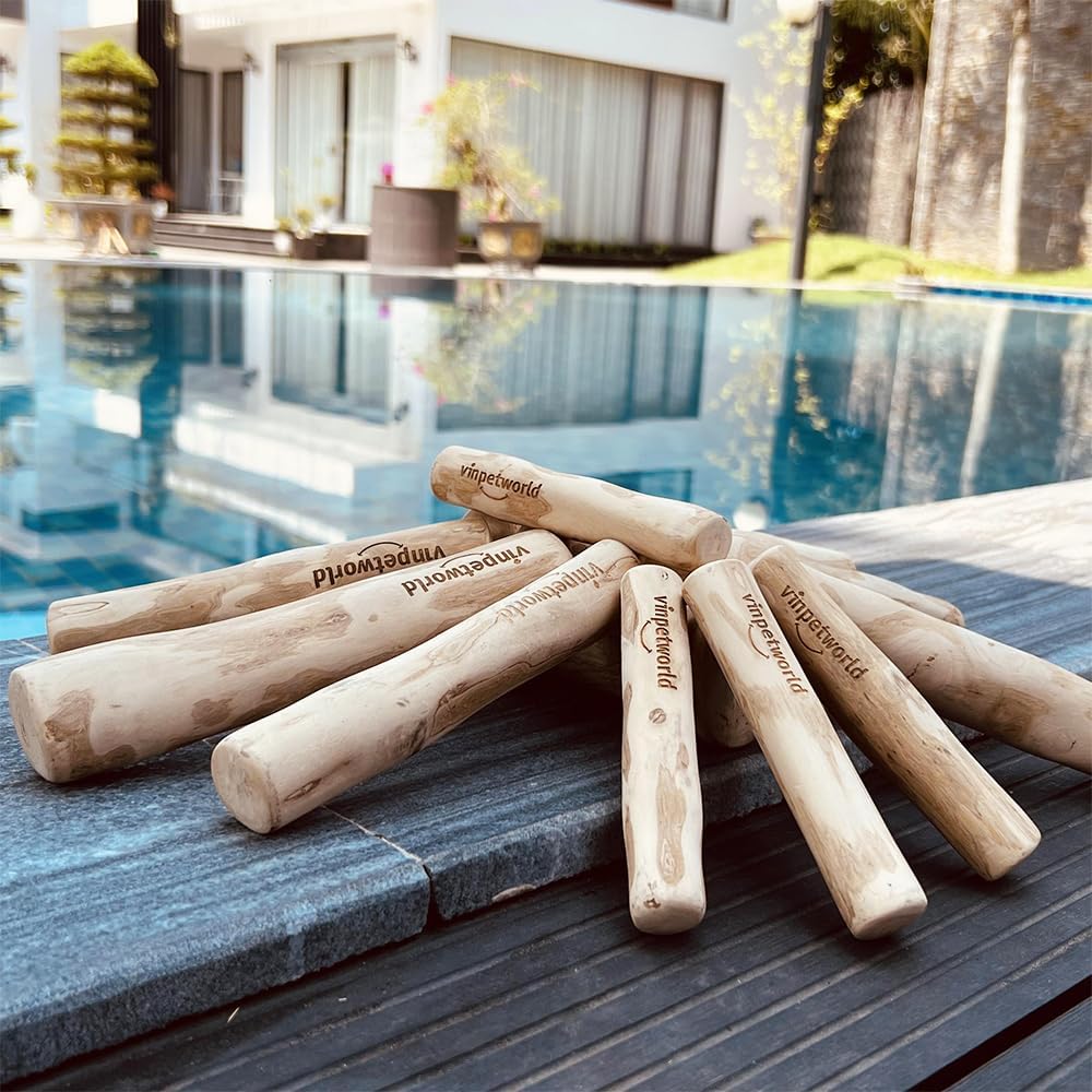 VINPETWORLD – Juguete masticable de madera de café para perros, aumenta la alegría masticable de tu perro con este palo seguro, natural y duradero
