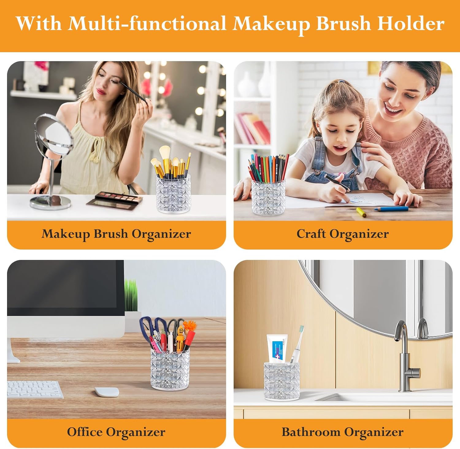 Organizador de maquillaje giratorio de 360 para tocador, organizador de maquillaje de 3 niveles de gran capacidad, organizador de maquillaje,