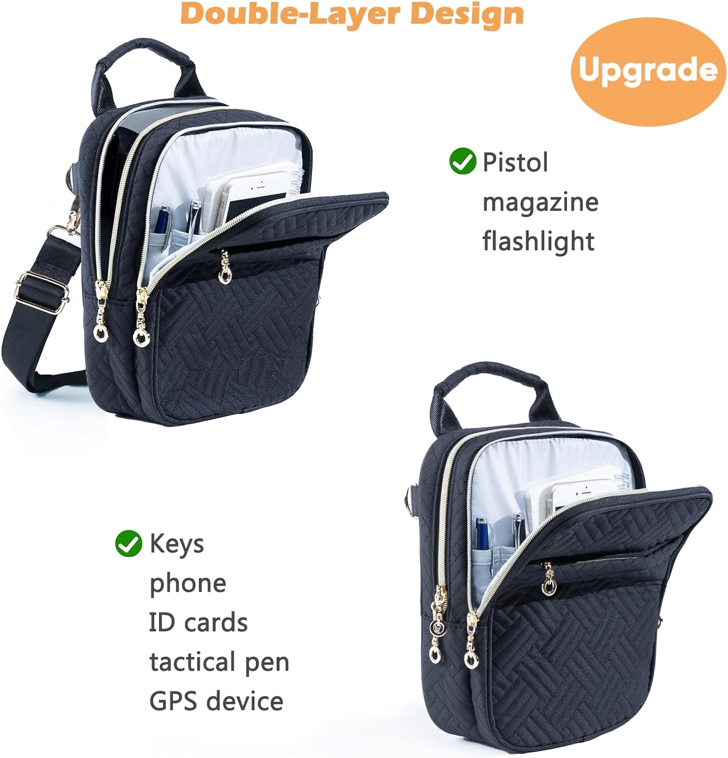 Estuche de pistola suave, Bolsa de pistola CCW, Bolsa de pistola cruzada, Bolsa de pistola de transporte oculto, Bolsa de pistola táctica pequeña,