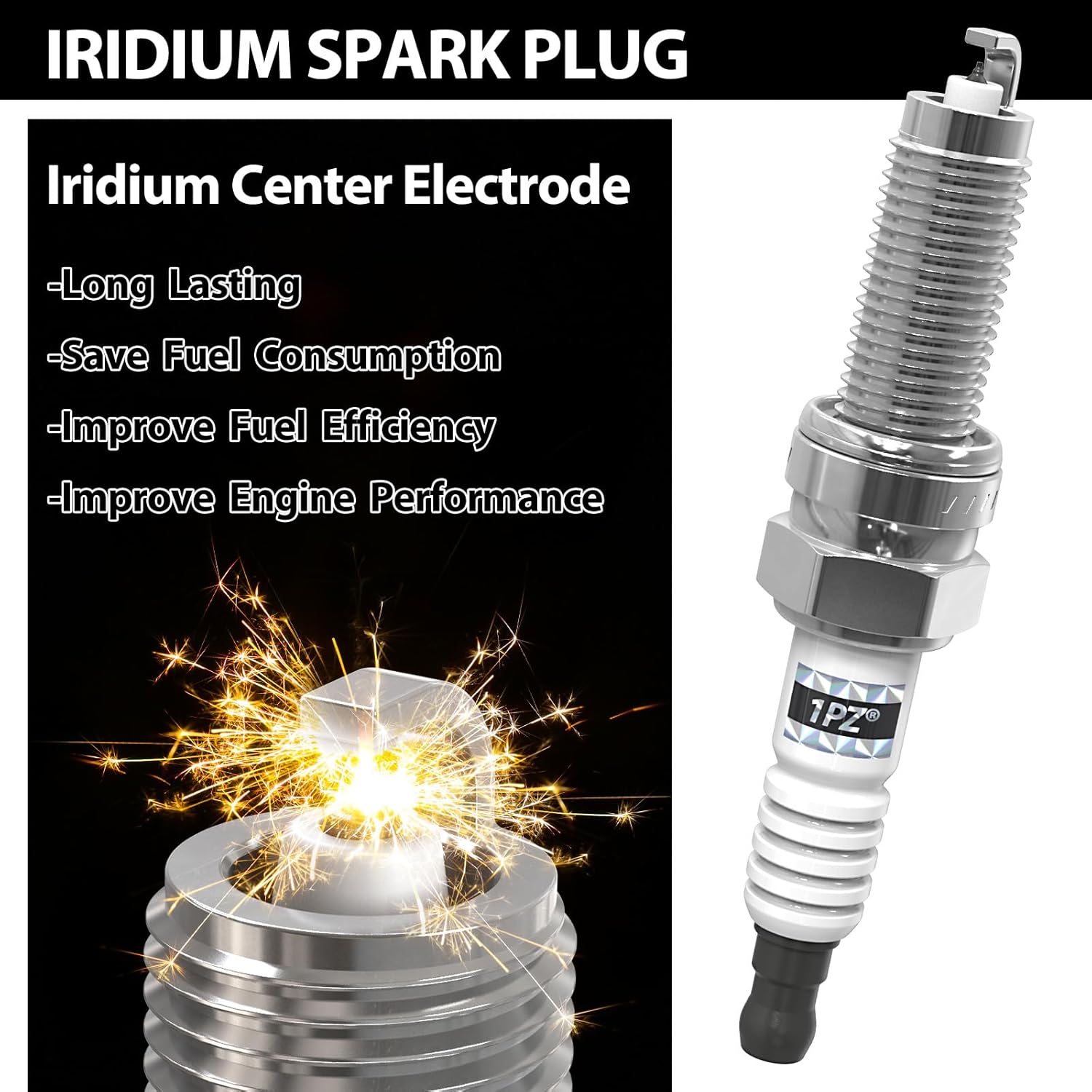 1PZ UFC-D8K Paquete de bobinas de encendido UF596 y bujías de iridio 93501 Juego de 4 piezas de repuesto para Toyota Prius Corolla Matrix V CT200H