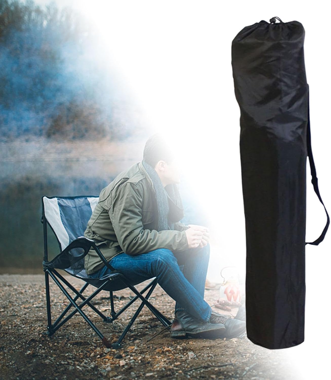 Bolsas de transporte plegables para silla de nailon, bolsa de transporte plegable Longue para silla de campamento, bolsa de repuesto para viajes,