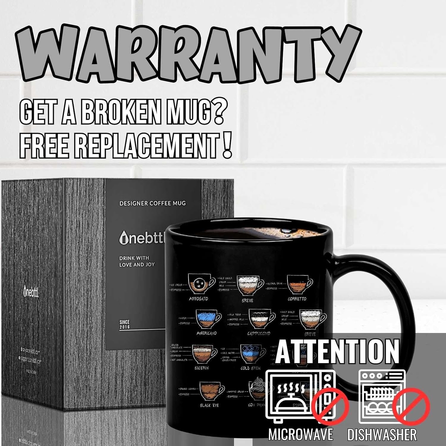 Onebttl Divertidos regalos de café para mujeres, hombres, taza de café mágica sensible al calor de 12 onzas para amigos, amantes del café,