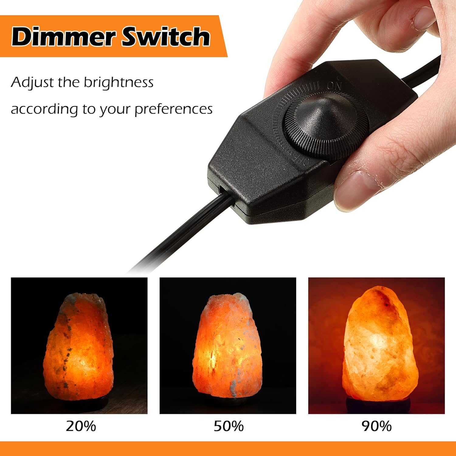 Meonum Cable accesorio con 9 bombillas LED, cable de luces de pueblo navideño de 18 pies con interruptor de atenuación, luces de molde de soplado C7