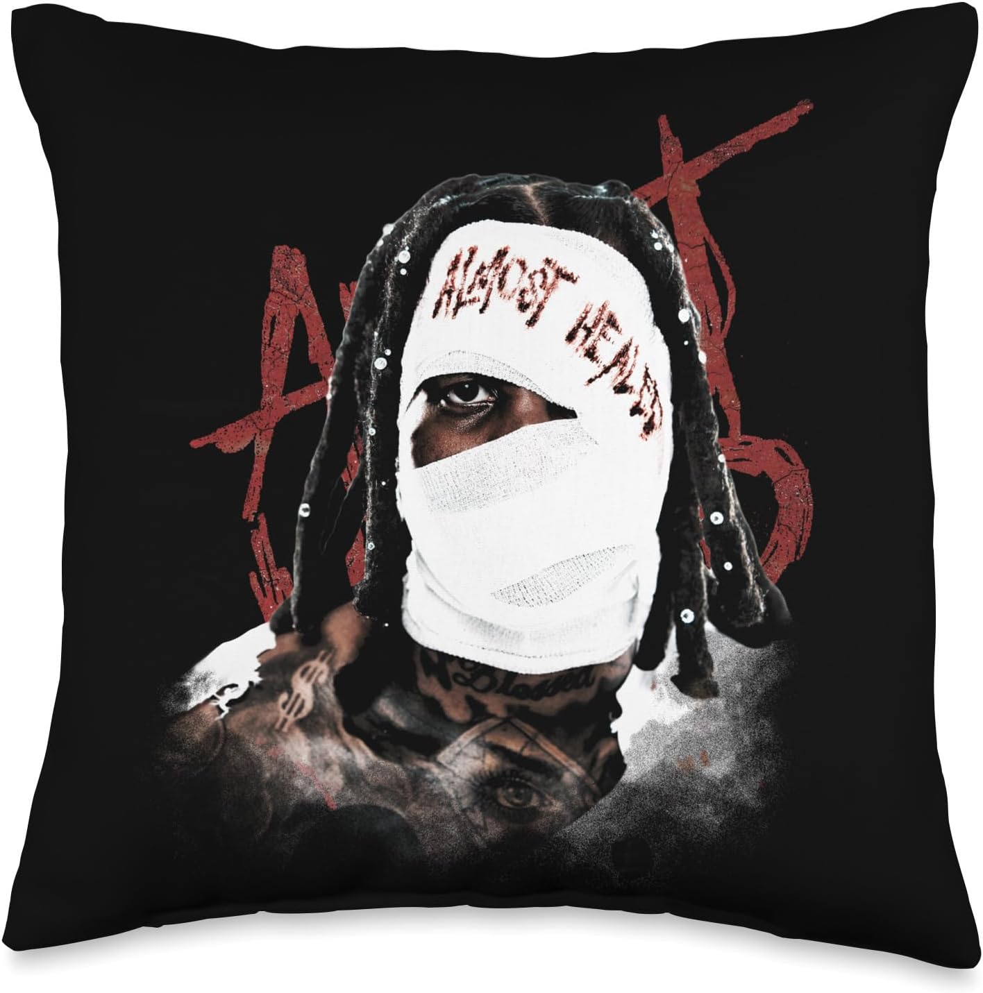 Lil Durk Almost Healed – Almohada de 16 x 16 pulgadas, multicolor