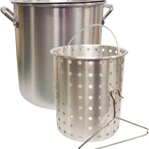 Camp Chef Olla y cesta de aluminio  Incluye tapa, cesta y gancho de extracción  Perfecto para hervir, cocinar a fuego lento y cocinar al vapor  Olla Camp Chef Olla y cesta de aluminio  Incluye tapa, cesta y gancho de extracción  Perfecto para hervir, cocinar a fuego lento y cocinar al vapor  Olla