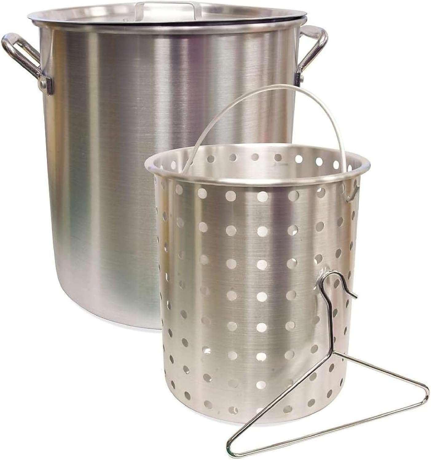 Camp Chef Olla y cesta de aluminio  Incluye tapa, cesta y gancho de extracción  Perfecto para hervir, cocinar a fuego lento y cocinar al vapor  Olla