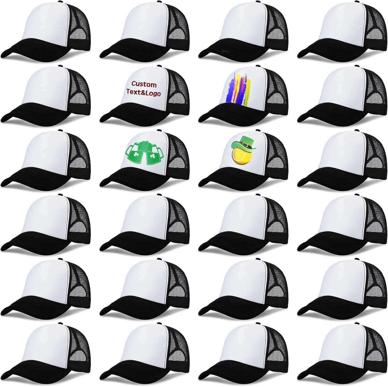 Gorra de béisbol unisex de malla en blanco ajustable lisa en blanco gorra de camionero para bordado de bricolaje impresión por sublimación